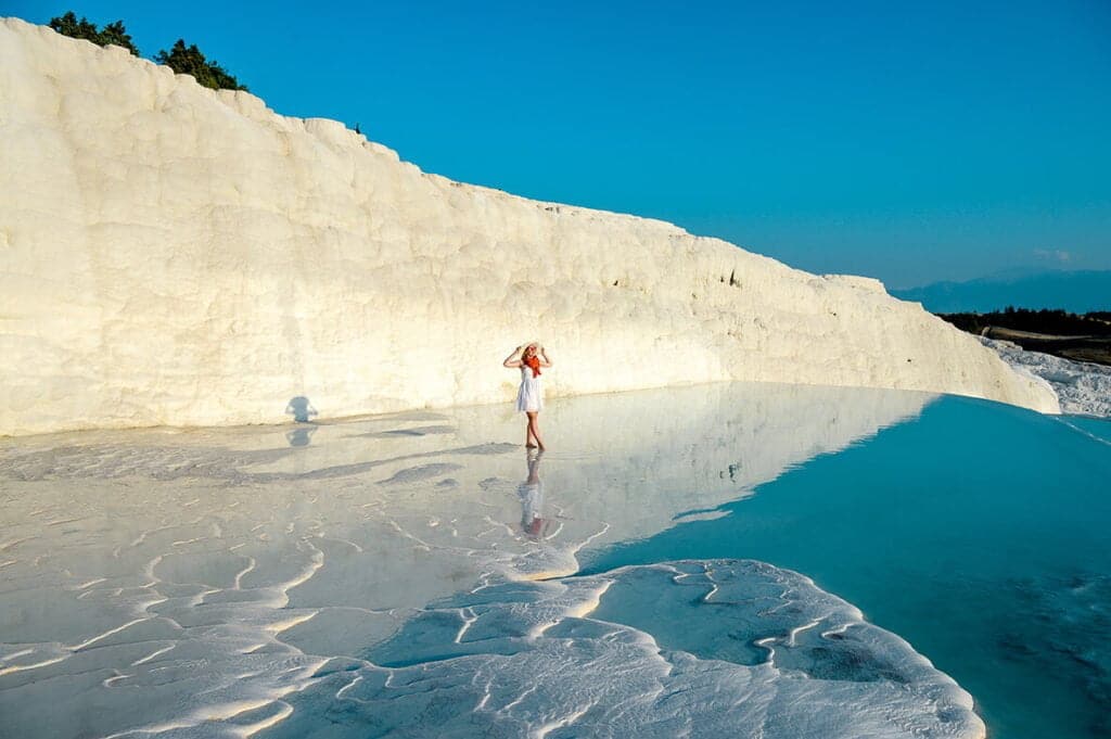 Pamukkale beyaz travertenler